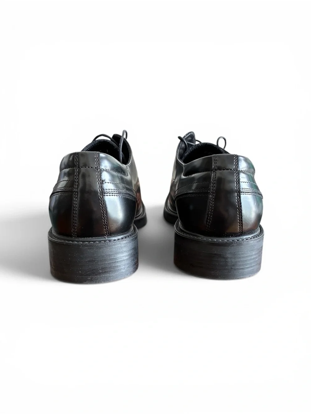 Bostonian Mens 11.5 black leather  Oxford Dress Shoes
